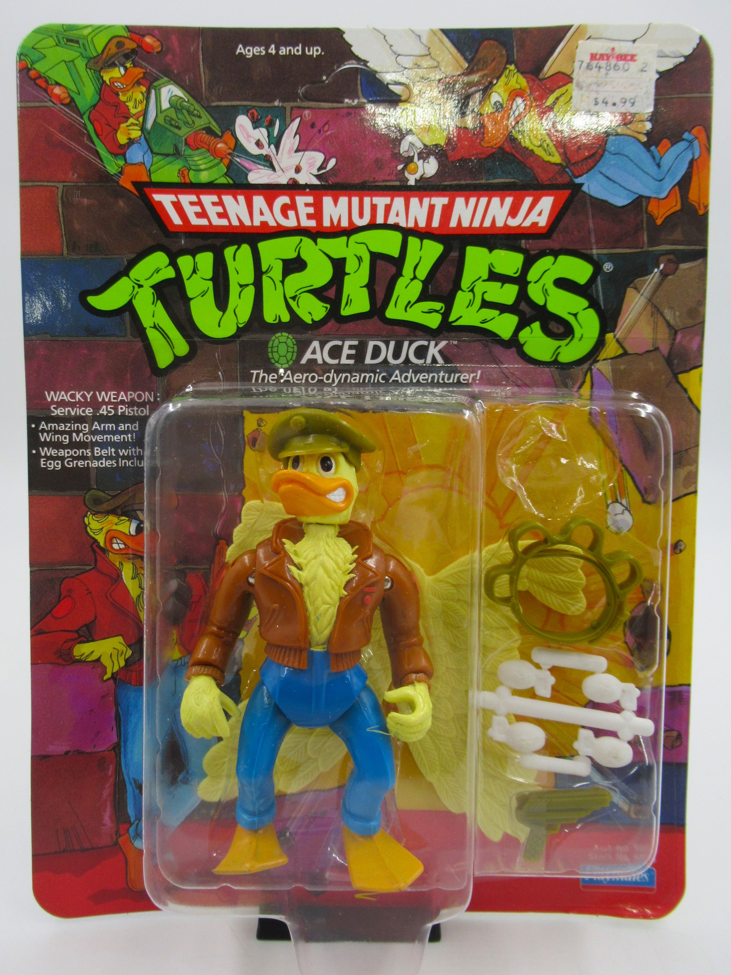Teenage Mutant Ninja Turtles Ace Duck 4.5" Figure TNMTs - Playmates (1989)